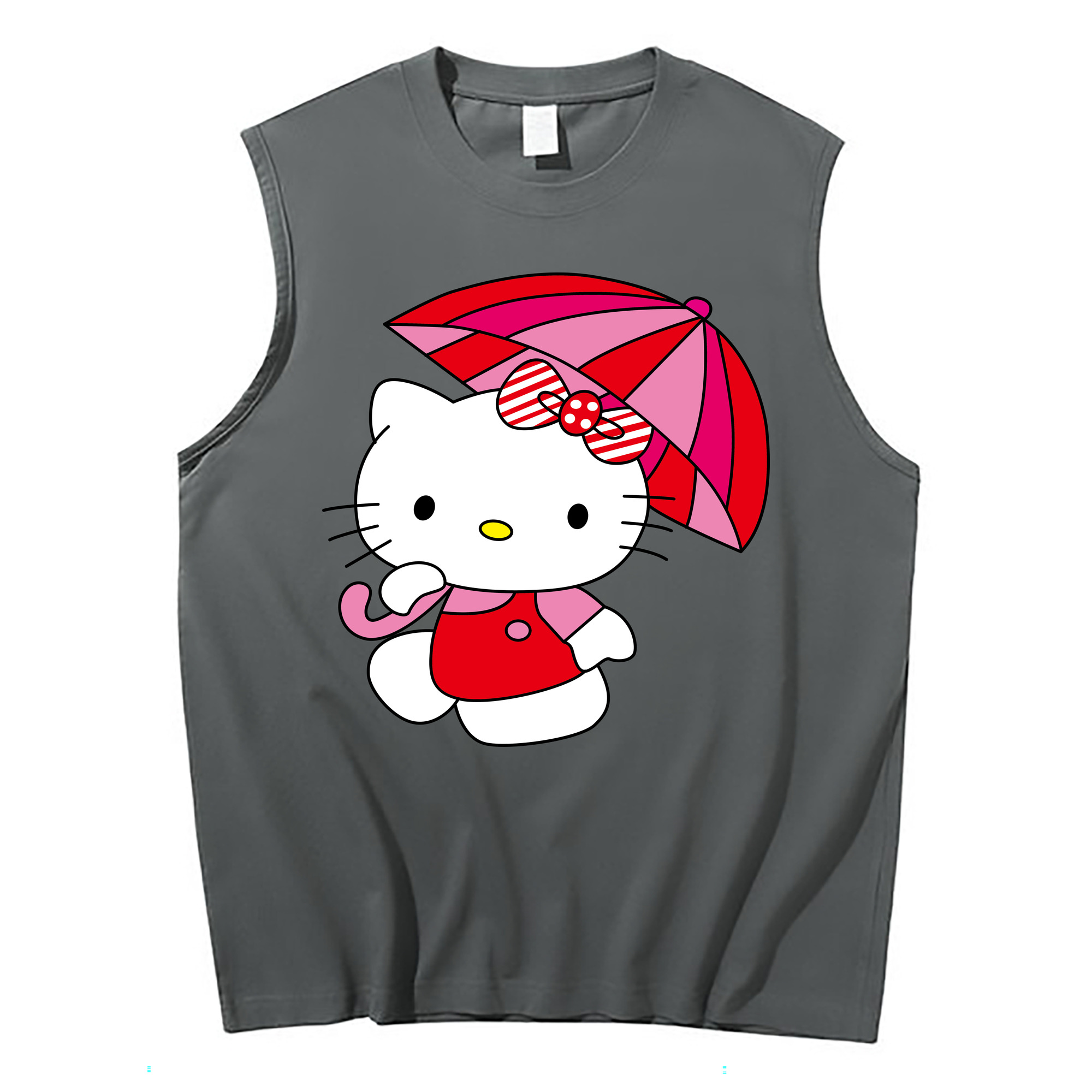 （画像用） Hello Kitty ハローキティ コットン100％タンクトップ（フロントプリント）